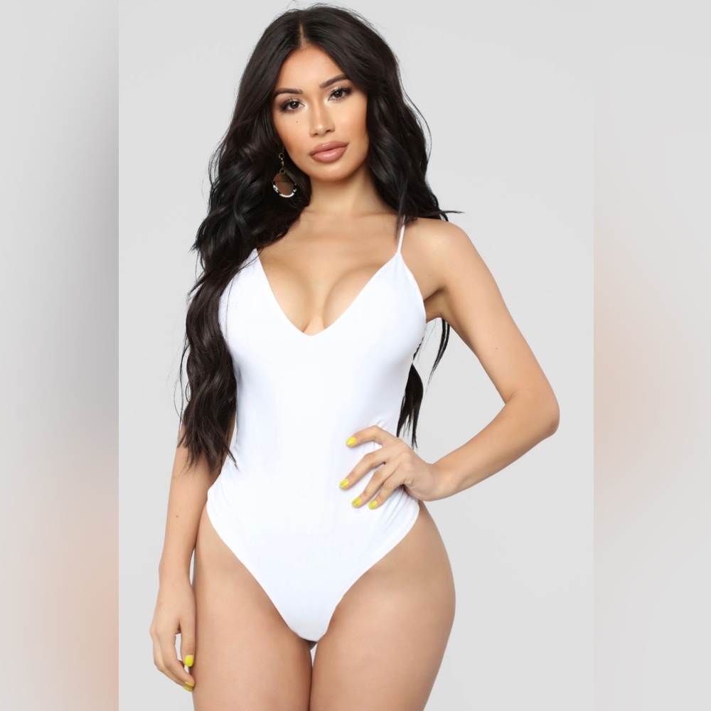 Fashion Nova: Sleek And Slay Bodysuit - White and Black Available NWOT